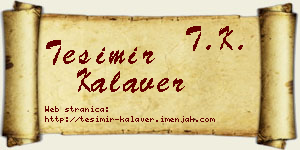 Tešimir Kalaver vizit kartica